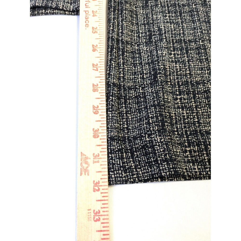 Hope & Harlow Black White Textured Grid Flare Leg Dress Pants Womens Large - Picture 5 of 5